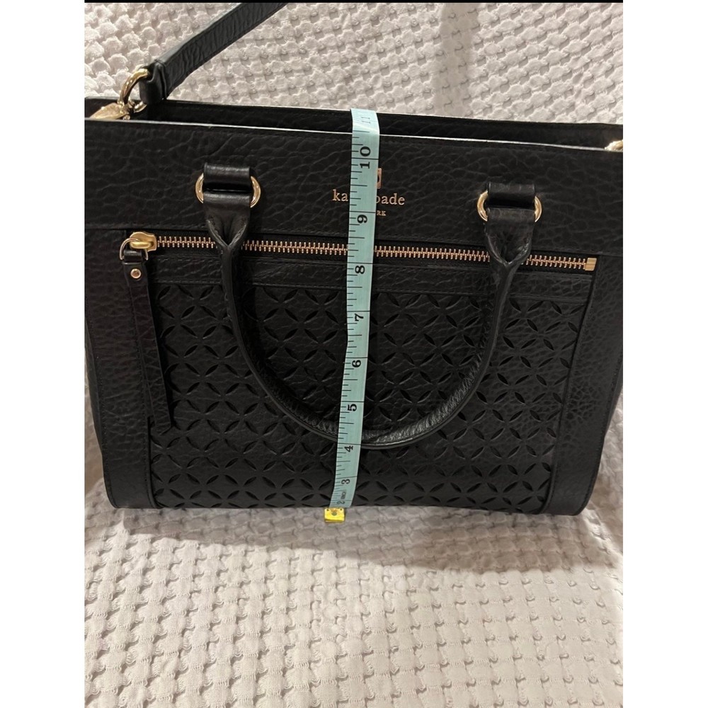 Kate Spade purse black with beautiful diamond design and in excellent condition - Picture 9 of 13